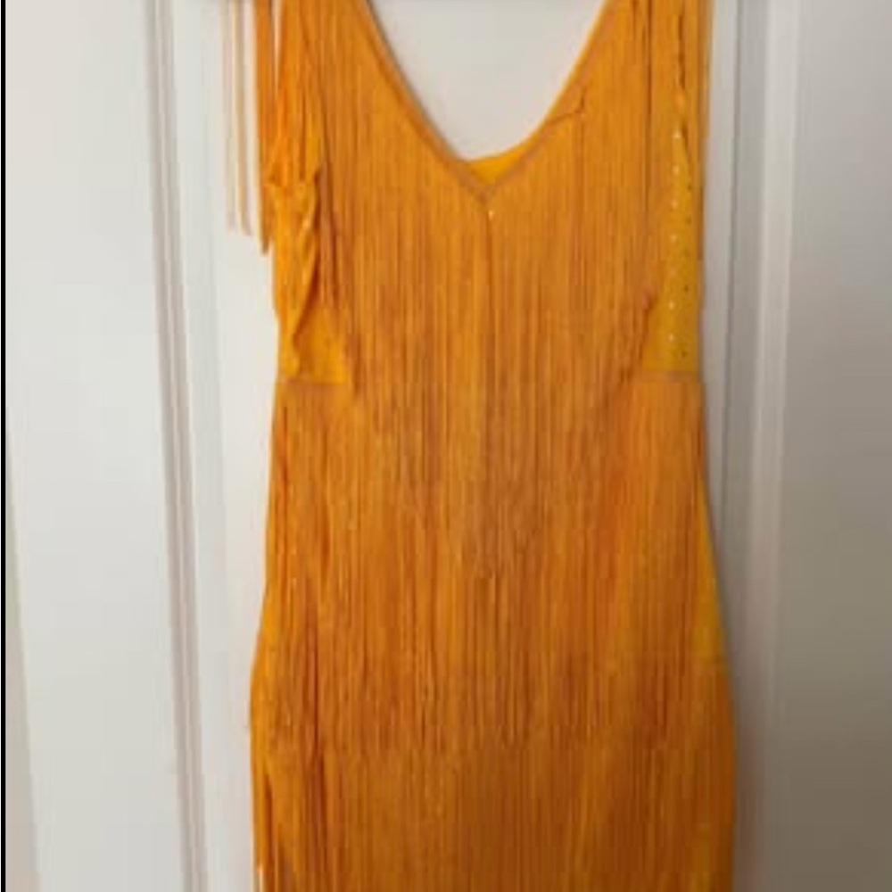 Orange Fringe Dress - never worn!